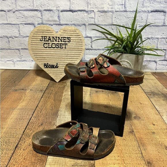 Birkenstock papillio Design 3 Strap Florida Sandals Size U.S. Ladies 6 Mens 4 - Picture 1 of 13